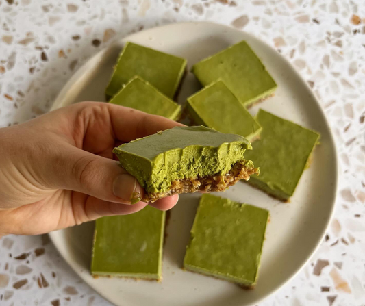 Seed Cycling Matcha Breakfast Slice Recipe