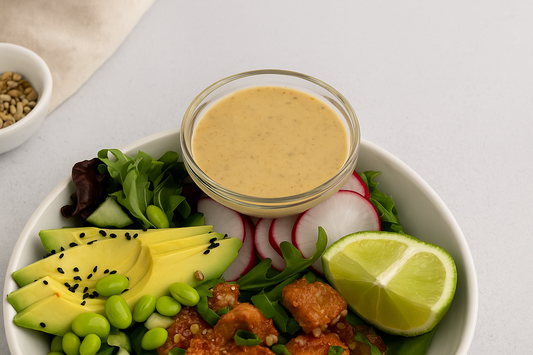 Glow Salad with Creamy Seed Cycling + Collagen Dressing