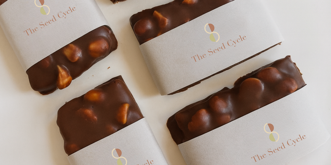 High-Protein, High-Fibre Mocha Seed Cycle Bars