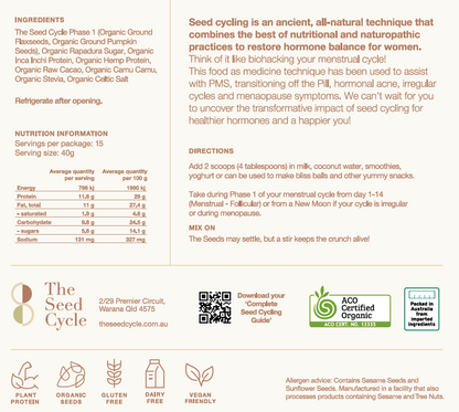 Seed Cycling + Protein Phase 1